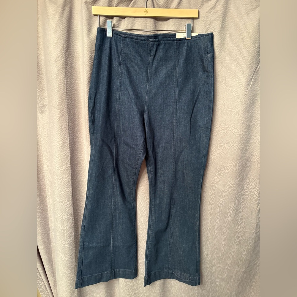 INC International Concepts Cropped Blue Flare Jeans